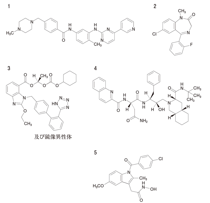 カルボキシ基のバイオアイソスター（生物学的等価体）を含むのはどれか 106回薬剤師国家試験問105